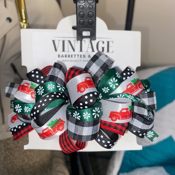 🎅🏻 BOGO!!!! 2 For 1 Thru 12-19!!! Handmade Vintage 80s Christmas Loop HairBows - Picture 4 of 11